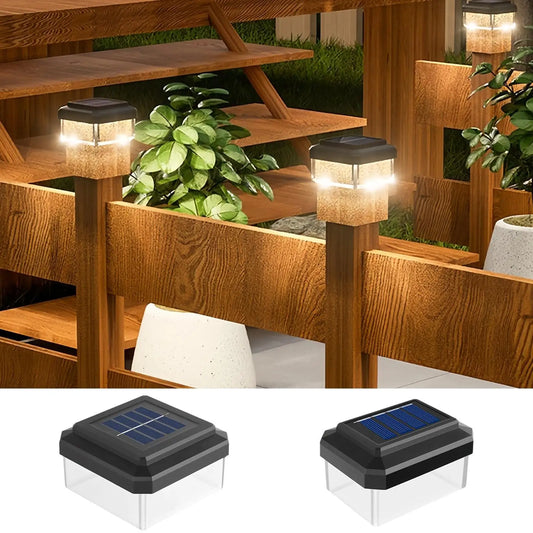 Solar Post Lights Waterproof Decoration Modern Lamp Outdoor Deck Fence Post Solar Lights For Outdoor Garden Patio Porch Yard