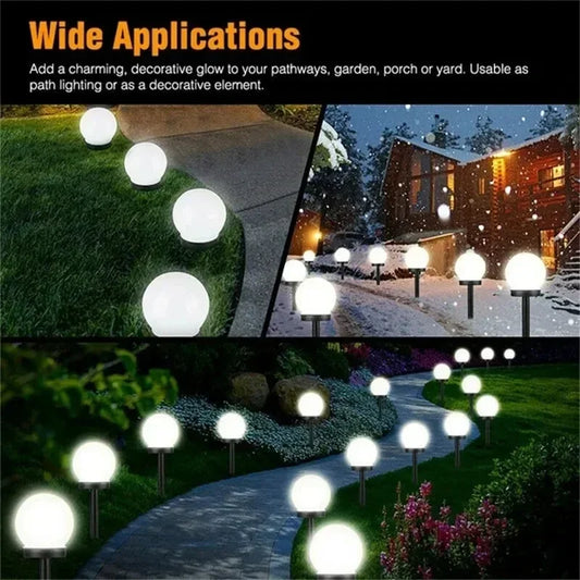 Solar Powered LED Bulb Lamp Energy Light Waterproof Outdoor Garden Light Street Decor Solar Panel Ball Lights Lawn Yard Lamp
