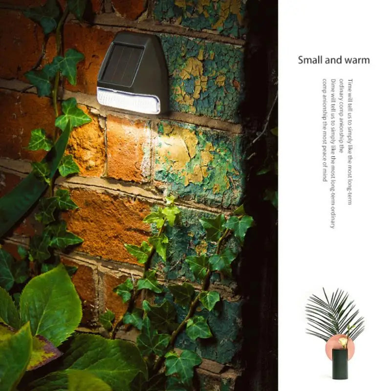 Solar Lamp Porch Lights Waterproof LED Wall Lamps Decor Outdoor Garden Stair Fence Patio Luminous Wall Washing Lamp Lighting