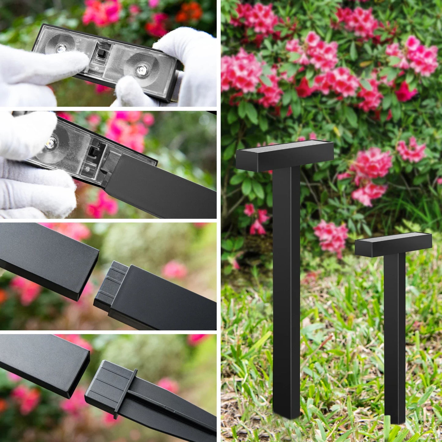 1-8 Pack Solar Pathway Lights Outdoor Solar Lights IP65 Waterproof Garden Lamps Solar Lamp Outdoor Landscape Lighting for Lawn