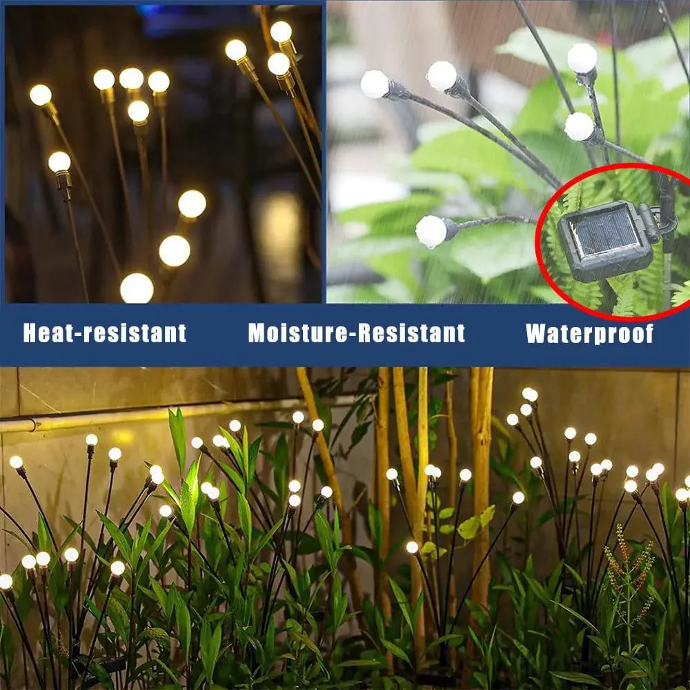 Solar Garden Lights Solar Swaying Light Sway by Wind Outdoor Lights Solar Garden Decorative Lights Yard Patio Pathway Decoration