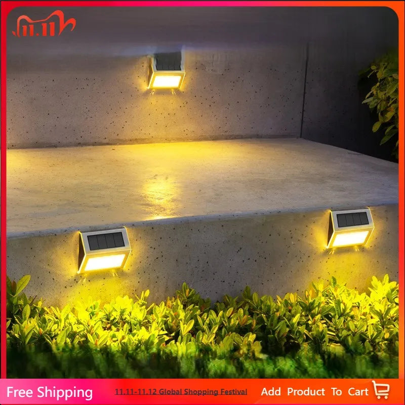 Solar Garden Light Outdoor Home Garden Decoration Staircase Light Courtyard Landscape Wall Light