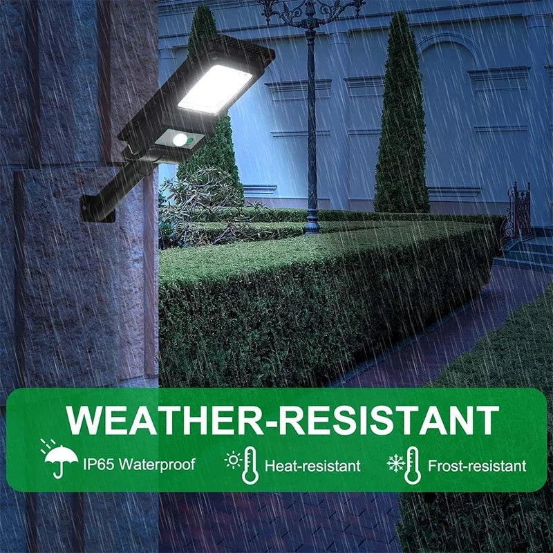 2 pecs Solar Street Light Super Bright Outdoor 156LED Wall Lamp Waterproof Motion Sensor Garage Garden Fence
