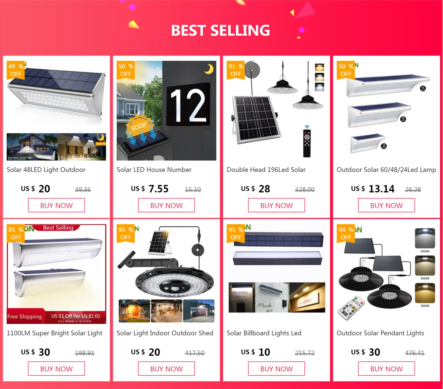 Solar Energy Garden Wall Light Indoor Waterproof Outdoor Lamp Sunlight Powered Lighting for Yard