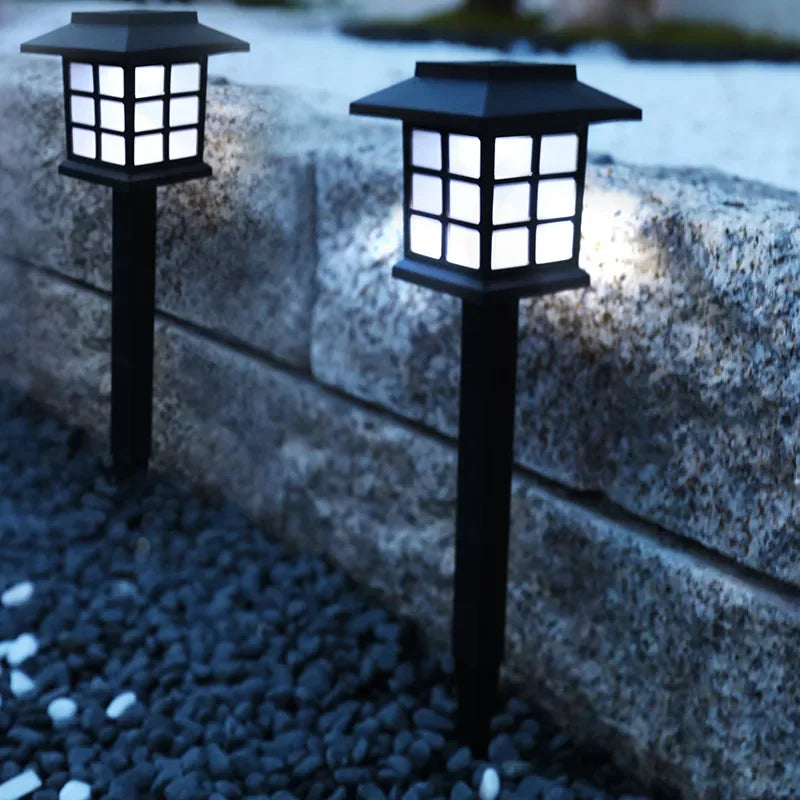 2Pack Solar LED Pathway Lights Outdoor Waterproof Walkway Garden Courtyard Decor Street Lamp for Landscape Yard Patio Driveway