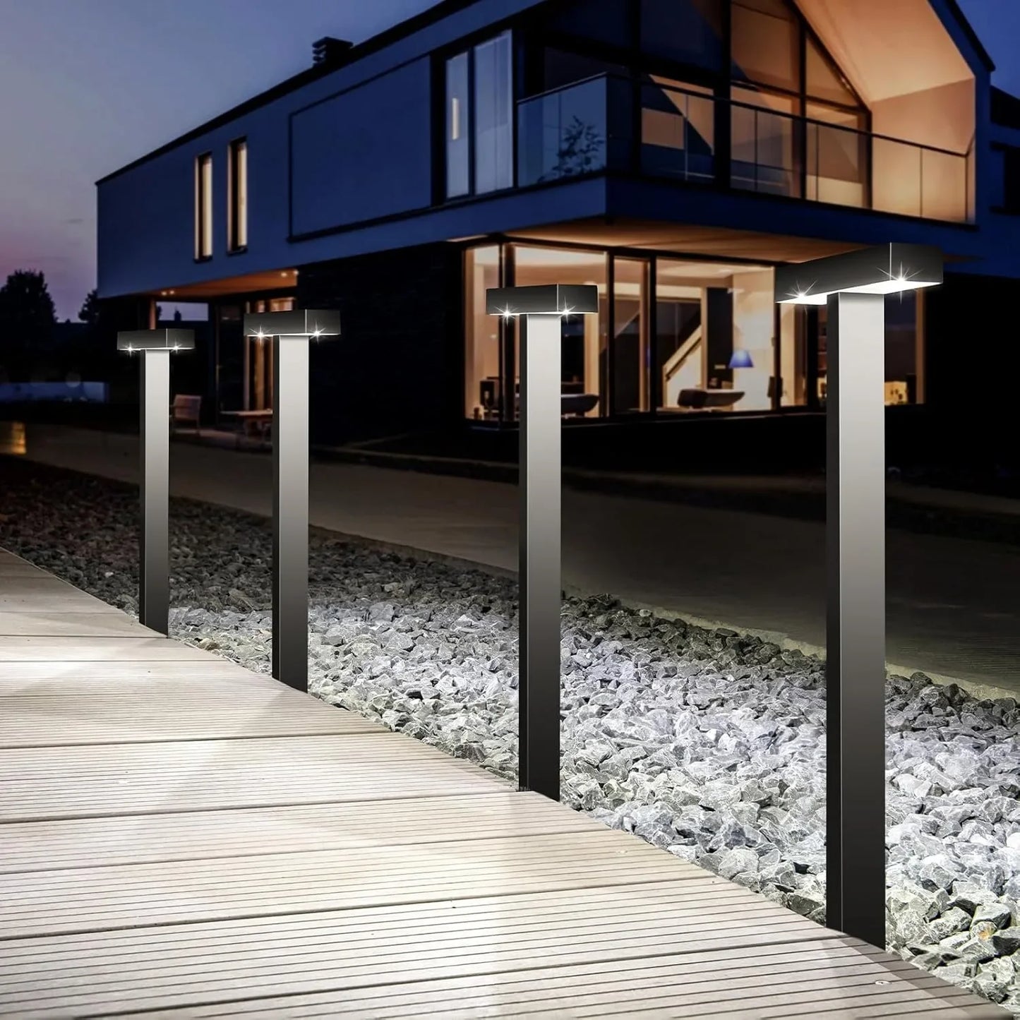 1-8 Pack Solar Pathway Lights Outdoor Solar Lights IP65 Waterproof Garden Lamps Solar Lamp Outdoor Landscape Lighting for Lawn