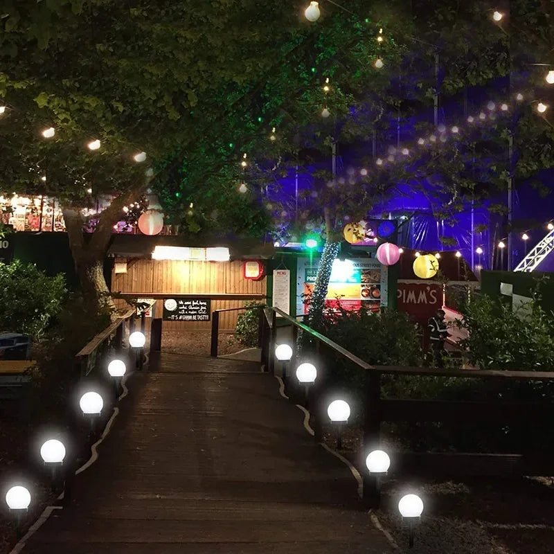 Solar Powered LED Bulb Lamp Energy Light Waterproof Outdoor Garden Light Street Decor Solar Panel Ball Lights Lawn Yard Lamp