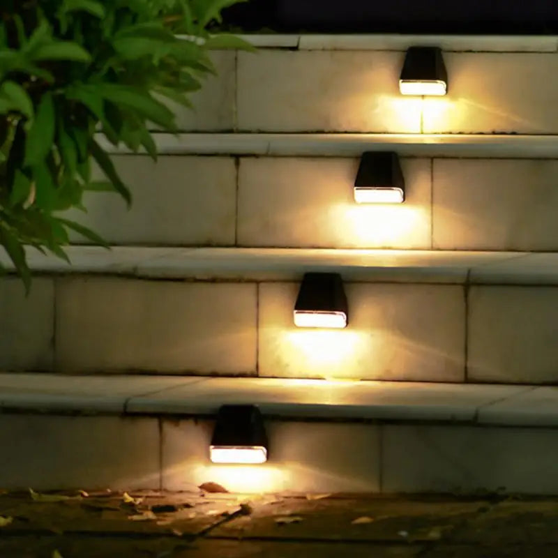 Solar Lamp Porch Lights Waterproof LED Wall Lamps Decor Outdoor Garden Stair Fence Patio Luminous Wall Washing Lamp Lighting