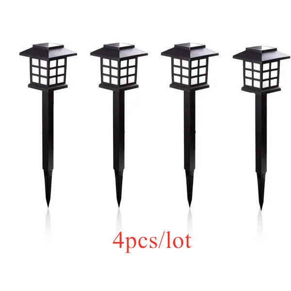 Led Houses Solar Pathway Lights Waterproof Outdoor Solar Lamp for Garden/Landscape/Yard/Patio/Driveway/Walkway Christmas Luz