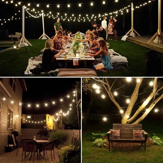 2025 New Solar Crystal Globe LED String Lights LED Solar Outdoor Light IP65 Fairy Light Christmas Garland for Garden Party