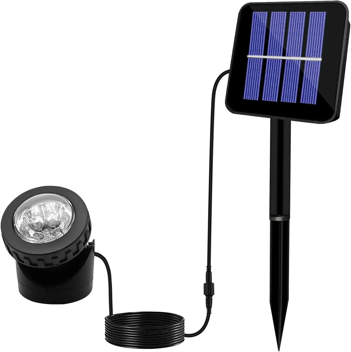 Solar Pond Lights Underwater Pond Lights IP65 Waterproof LED Landscape Spotlights for Garden Patio Fountain Pool Waterfall Decor