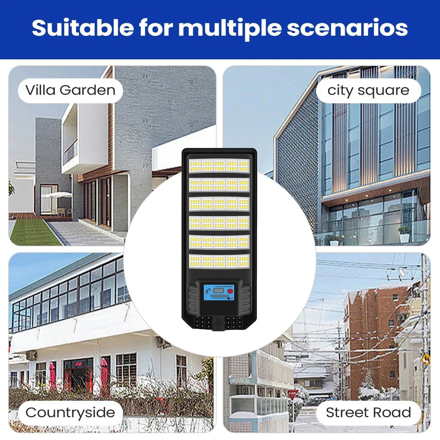 Outdoor Solar Street Lights Waterproof Lamp With Motion Sensor Remote Control Street Lights For Yard Patio Garage Outdoor