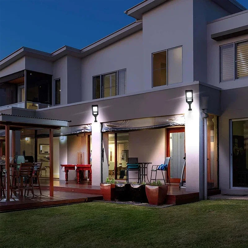 2 pecs Solar Street Light Super Bright Outdoor 156LED Wall Lamp Waterproof Motion Sensor Garage Garden Fence