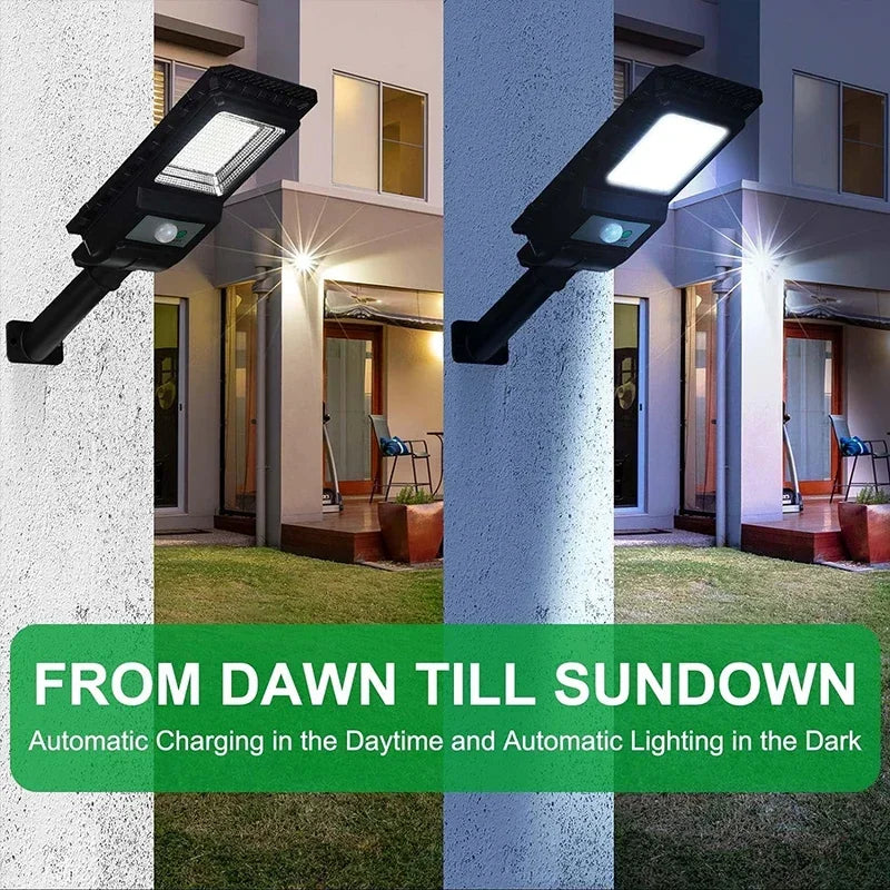 2 pecs Solar Street Light Super Bright Outdoor 156LED Wall Lamp Waterproof Motion Sensor Garage Garden Fence