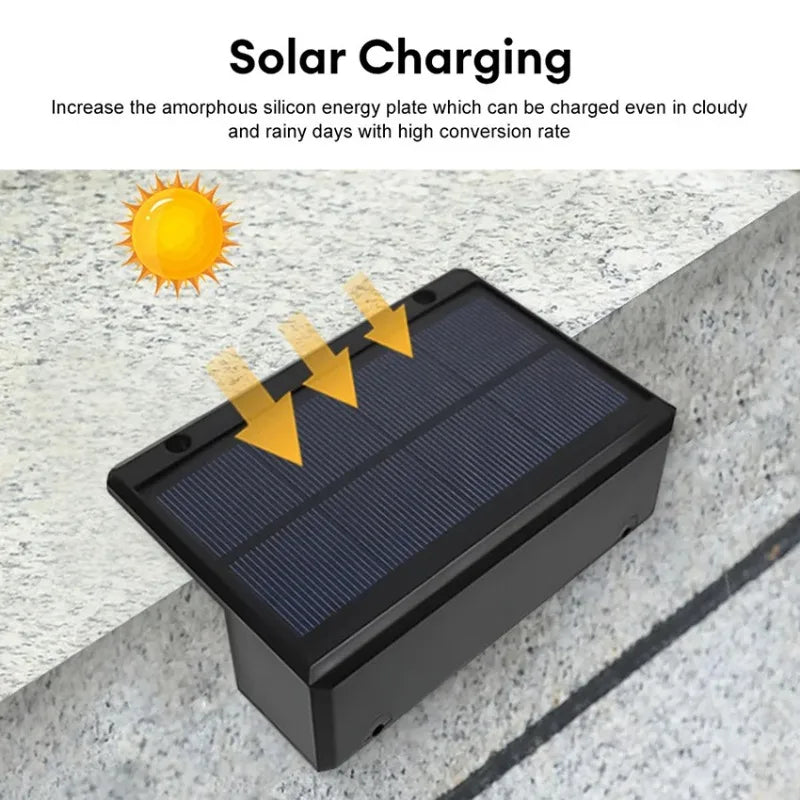 Solar Wall Washing Lamp 3 LED Waterproof Outdoor LED Wall Light Courtyard Lamp Decorative Balcony Garden Atmosphere Lights