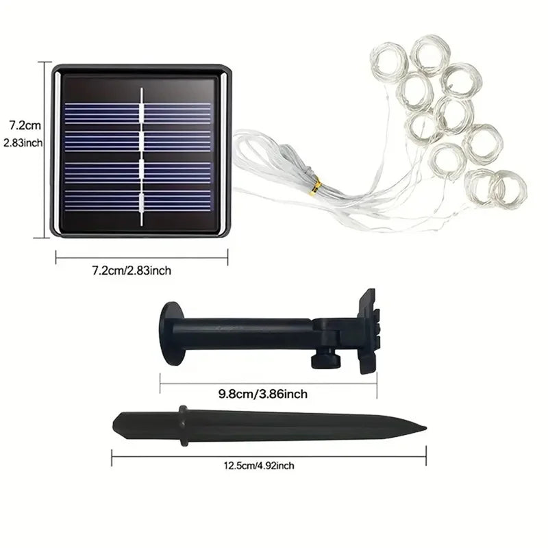 Solar LED Curtain Light Outdoor Garland Solar Fairy String Light Pavilion Garden Party Holiday Christmas