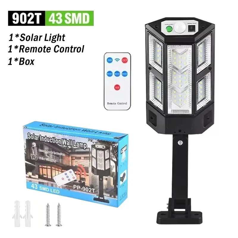 Newest Solar LED Light 300000LM Outdoor Solar Lamp Of Motion Sensor 4 Mode Waterproof