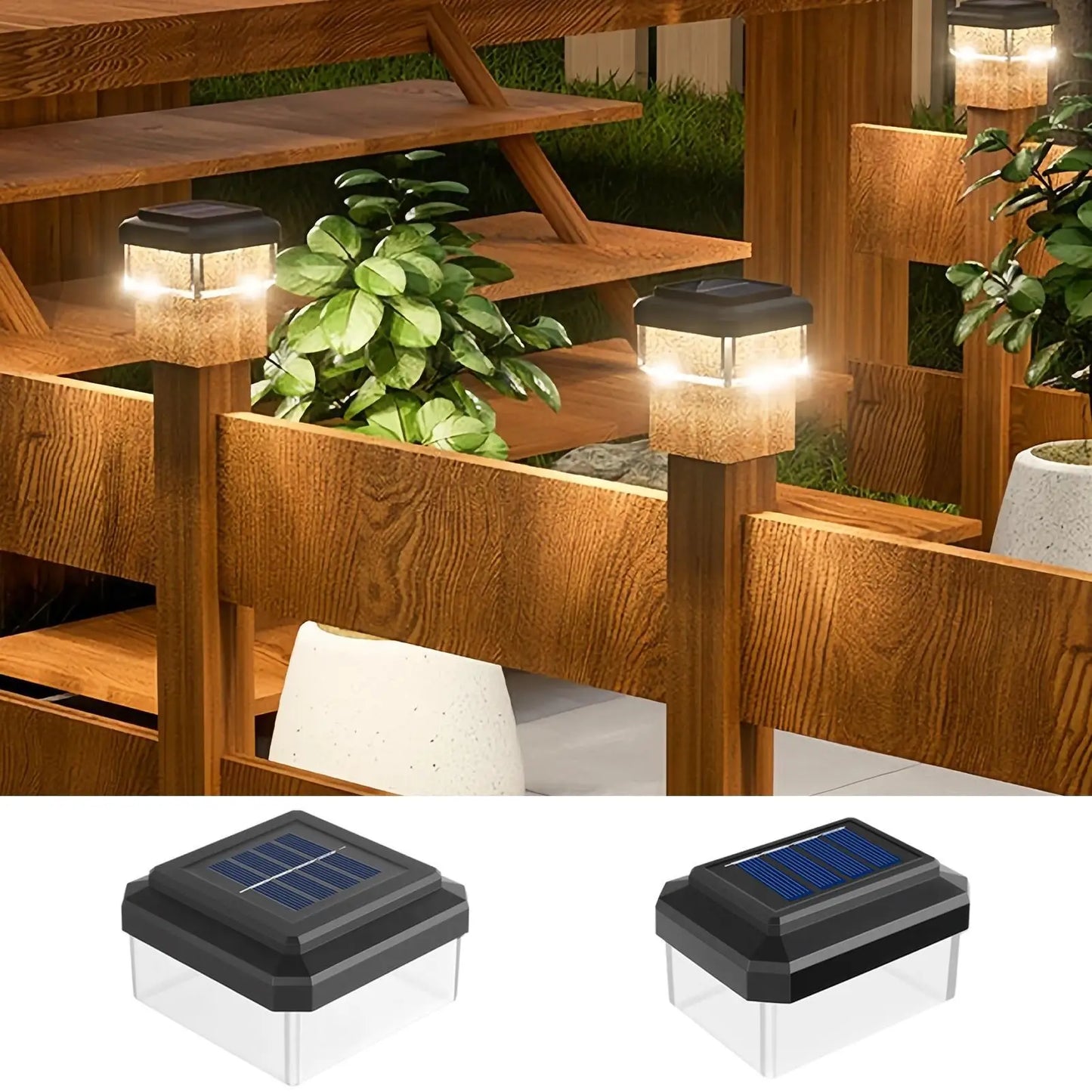 Solar Post Lights Waterproof Decoration Modern Lamp Outdoor Deck Fence Post Solar Lights For Outdoor Garden Patio Porch Yard