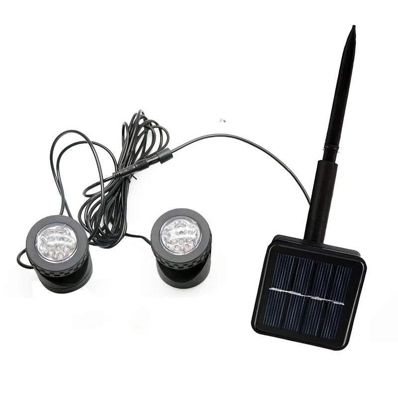 Solar Pond Lights Underwater Pond Lights IP65 Waterproof LED Landscape Spotlights for Garden Patio Fountain Pool Waterfall Decor