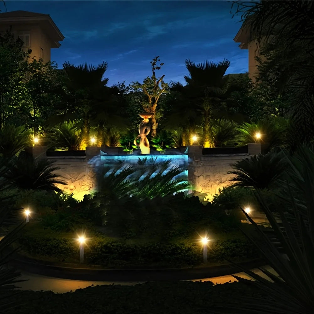 Solar Pond Lights Underwater Pond Lights IP65 Waterproof LED Landscape Spotlights for Garden Patio Fountain Pool Waterfall Decor