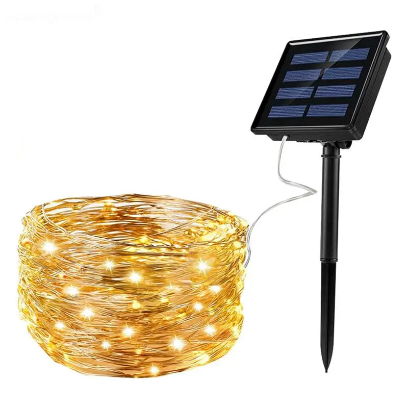 Just- Solar Rope Light Waterproof IP65 300LEDs Outdoor LED Solar Outdoor Lights for Party Garden Yard Home A 32 m