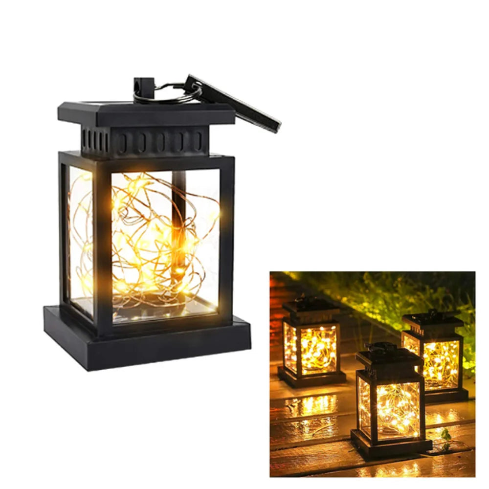 Solar Lights Outdoor LED String Light Waterproof Lantern Hanging Garden Outdoor Decorative Landscape Lights Garden Garage Patio