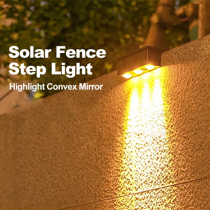 Solar Wall Washing Lamp 3 LED Waterproof Outdoor LED Wall Light Courtyard Lamp Decorative Balcony Garden Atmosphere Lights
