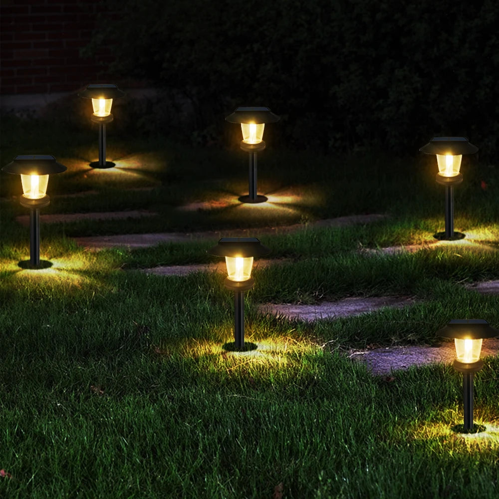 4PCs Solar Pathway Lights Outdoor Waterproof Garden Ornament Landscape