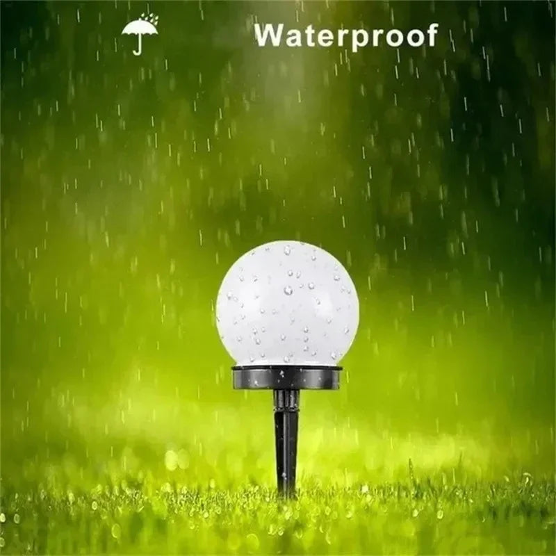 Solar Powered LED Bulb Lamp Energy Light Waterproof Outdoor Garden Light Street Decor Solar Panel Ball Lights Lawn Yard Lamp