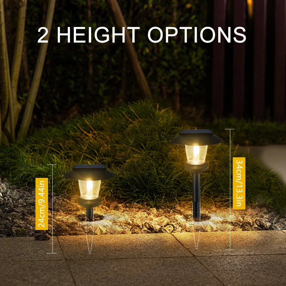 4PCs Solar Pathway Lights Outdoor Waterproof Garden Ornament Landscape