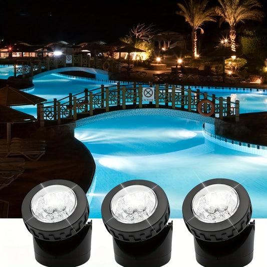 Solar Pond Lights Underwater Pond Lights IP65 Waterproof LED Landscape Spotlights for Garden Patio Fountain Pool Waterfall Decor
