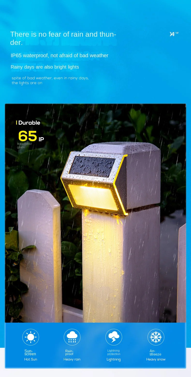 Solar Garden Light Outdoor Home Garden Decoration Staircase Light Courtyard Landscape Wall Light