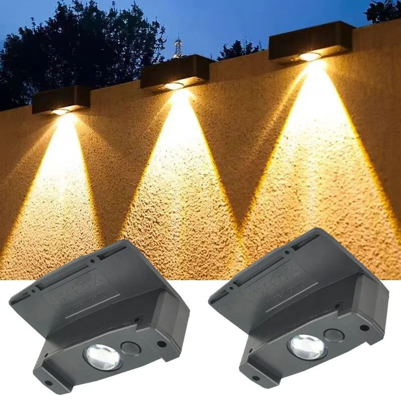 Solar Wall Washing Lamp 3 LED Waterproof Outdoor LED Wall Light Courtyard Lamp Decorative Balcony Garden Atmosphere Lights