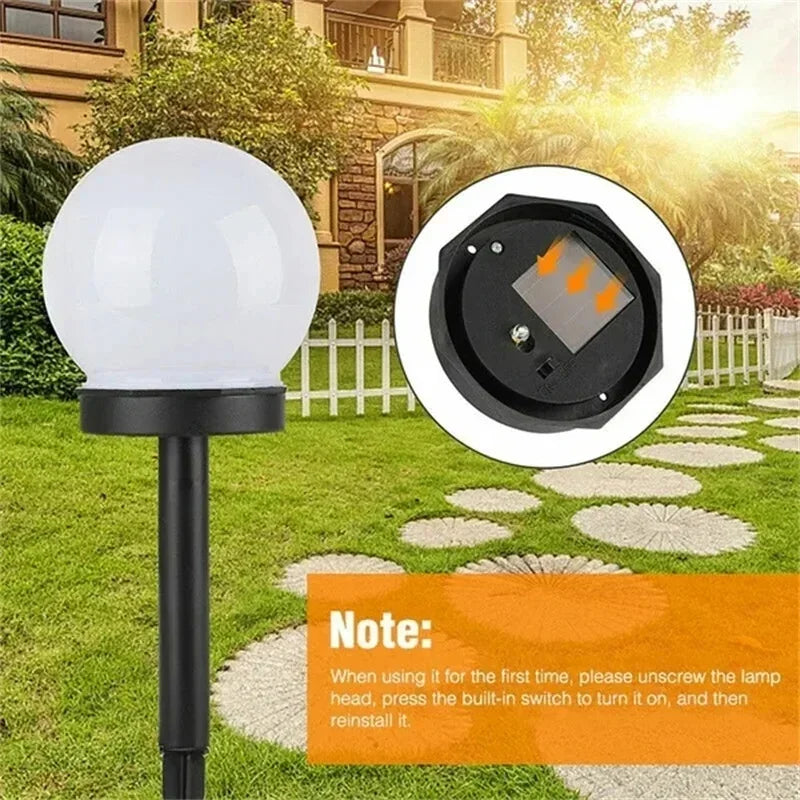Solar Powered LED Bulb Lamp Energy Light Waterproof Outdoor Garden Light Street Decor Solar Panel Ball Lights Lawn Yard Lamp