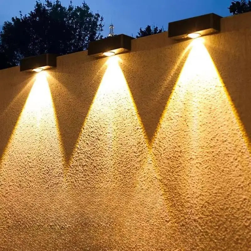 Solar Wall Washing Lamp 3 LED Waterproof Outdoor LED Wall Light Courtyard Lamp Decorative Balcony Garden Atmosphere Lights
