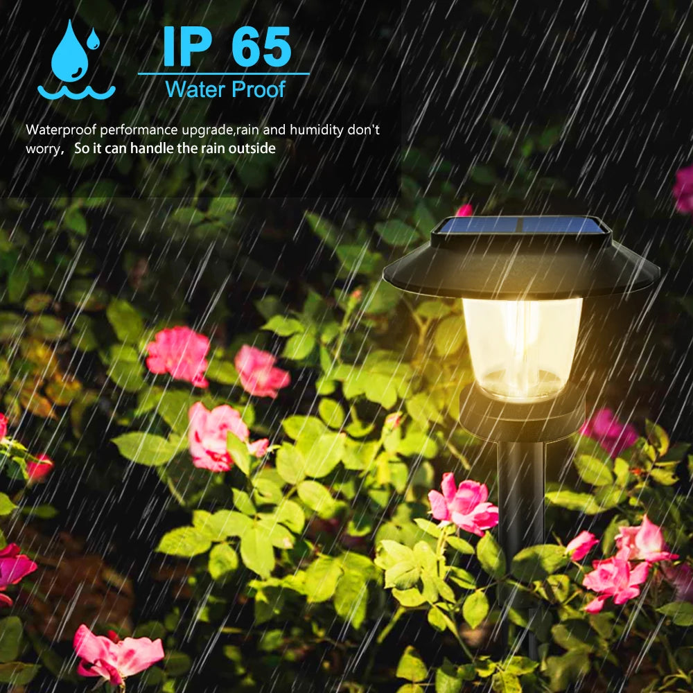 4PCs Solar Pathway Lights Outdoor Waterproof Garden Ornament Landscape