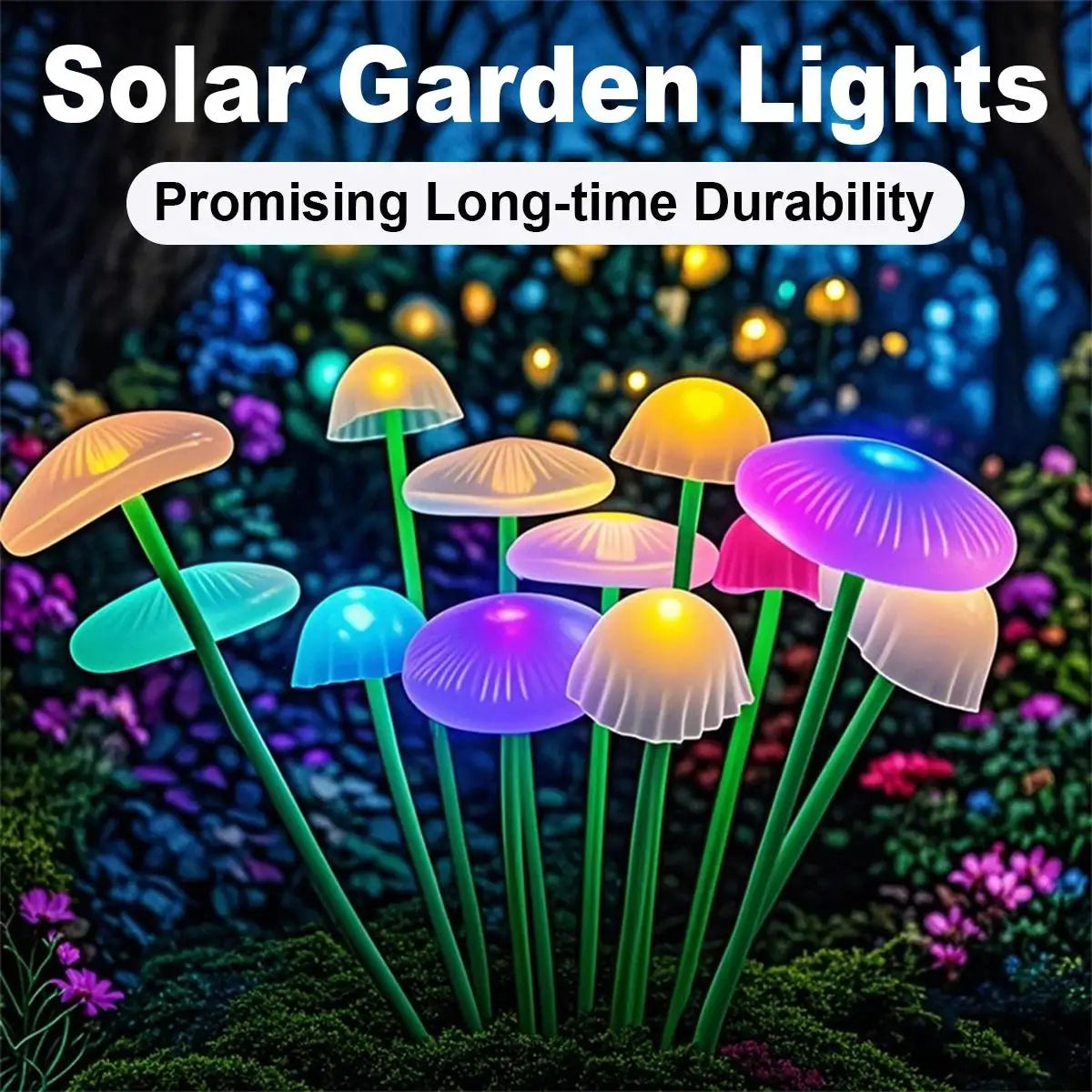 Solar Garden Lights Led Outdoor Light Driveway Round Fence Yard Waterproof Ip65 Waterproof Wall With Panel Decoration Landscape