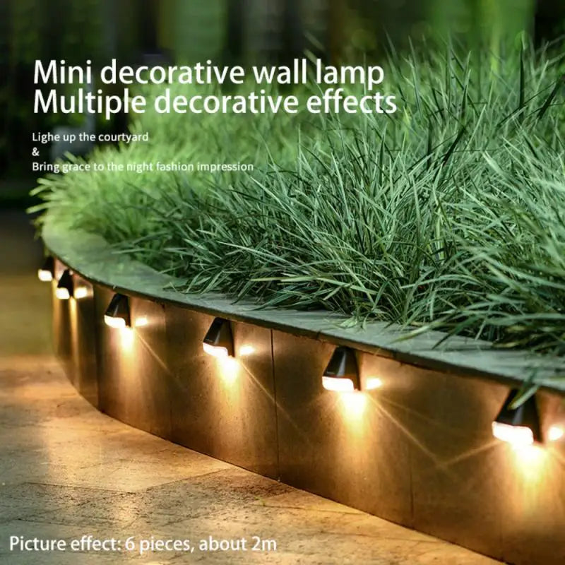 Solar Lamp Porch Lights Waterproof LED Wall Lamps Decor Outdoor Garden Stair Fence Patio Luminous Wall Washing Lamp Lighting