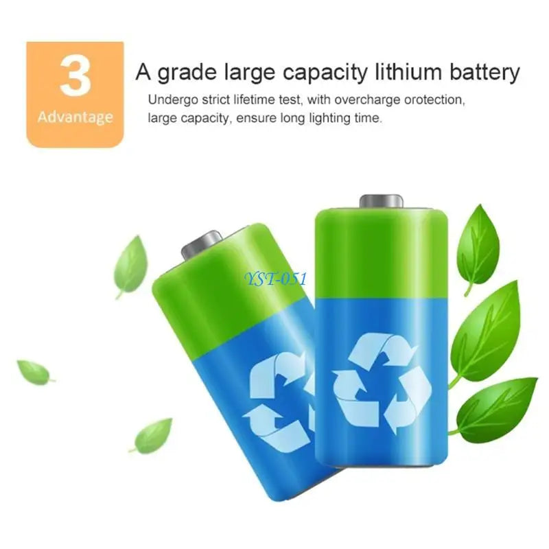 E15A 2 Pcs Solar Pathway Lamp Provide Clear Brightness Waterproof