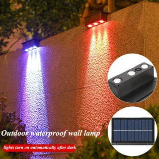 Solar Wall Washing Lamp 3 LED Waterproof Outdoor LED Wall Light Courtyard Lamp Decorative Balcony Garden Atmosphere Lights
