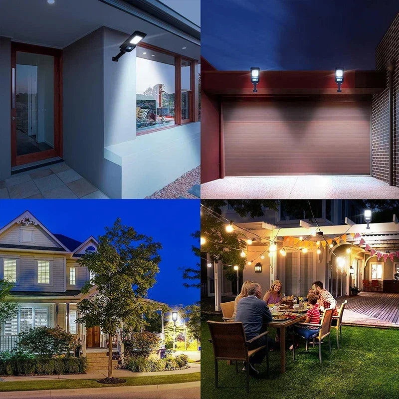 2 pecs Solar Street Light Super Bright Outdoor 156LED Wall Lamp Waterproof Motion Sensor Garage Garden Fence