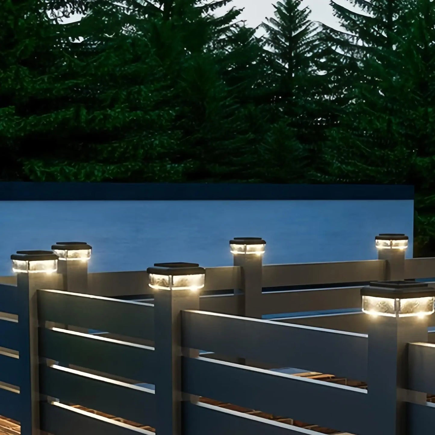 Solar Post Lights Waterproof Decoration Modern Lamp Outdoor Deck Fence Post Solar Lights For Outdoor Garden Patio Porch Yard