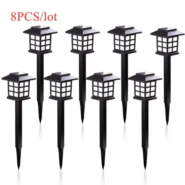 Led Houses Solar Pathway Lights Waterproof Outdoor Solar Lamp for Garden/Landscape/Yard/Patio/Driveway/Walkway Christmas Luz