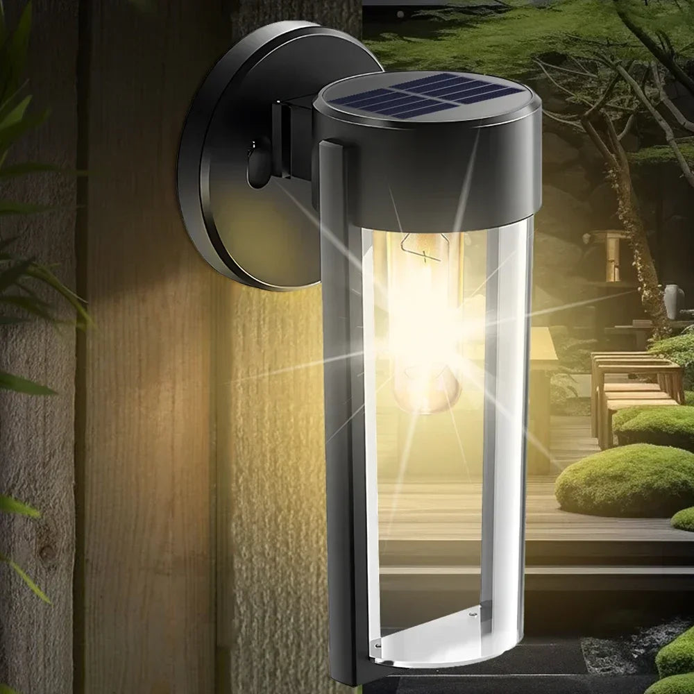 Solar Wall Lights LED Outdoor Waterproof  Hanging Tungsten Lamp Balcony Garden Corridor Porch Light Home Decoration Lighting