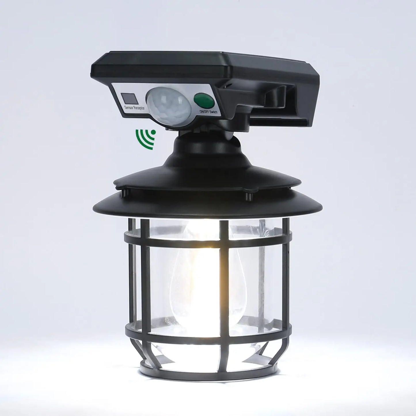 Retro Solar Outdoor Wall Lamp IP65 Waterproof Yard Decorative LED Light with Motion Sensor for Garden Street Patio Home Lighting