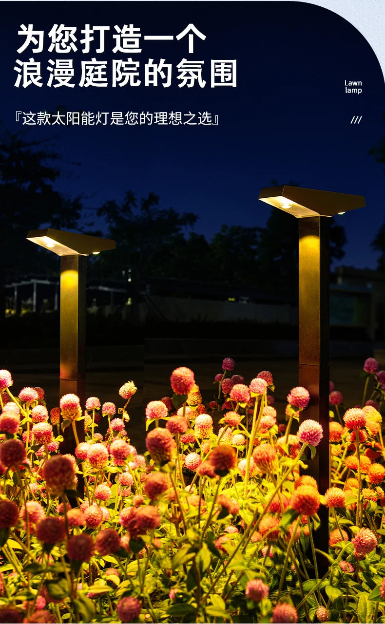 Solar Lawn Light Outdoor Waterproof Ground Lamp for Yard,Path,Garden,Lawn,Camping,Outdoor,Deck Atmosphere Decor Landscape