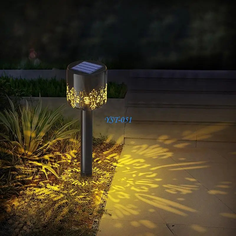 E15A 2 Pcs Solar Pathway Lamp Provide Clear Brightness Waterproof