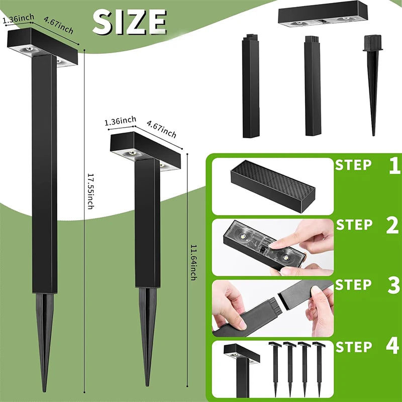 1-8 Pack Solar Pathway Lights Outdoor Solar Lights IP65 Waterproof Garden Lamps Solar Lamp Outdoor Landscape Lighting for Lawn