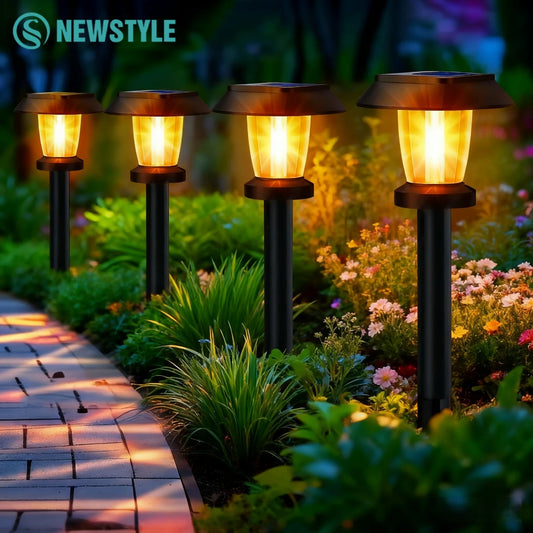 4PCs Solar Pathway Lights Outdoor Waterproof Garden Ornament Landscape