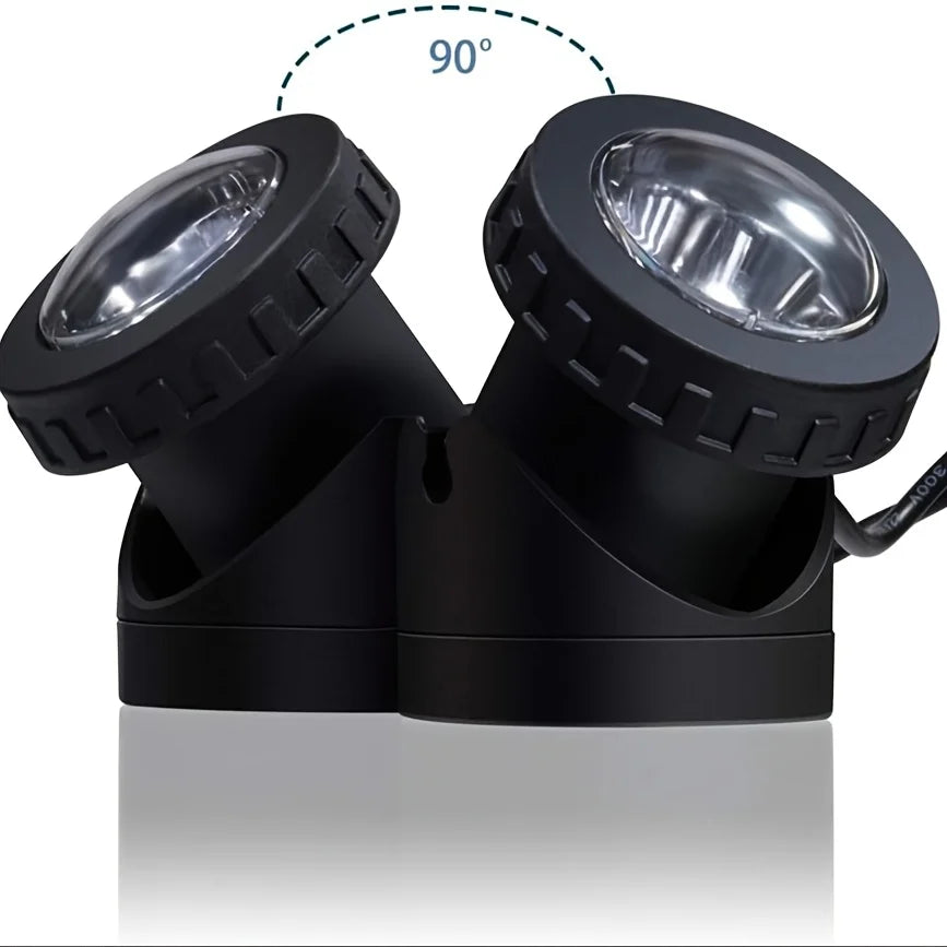 Solar Pond Lights Underwater Pond Lights IP65 Waterproof LED Landscape Spotlights for Garden Patio Fountain Pool Waterfall Decor